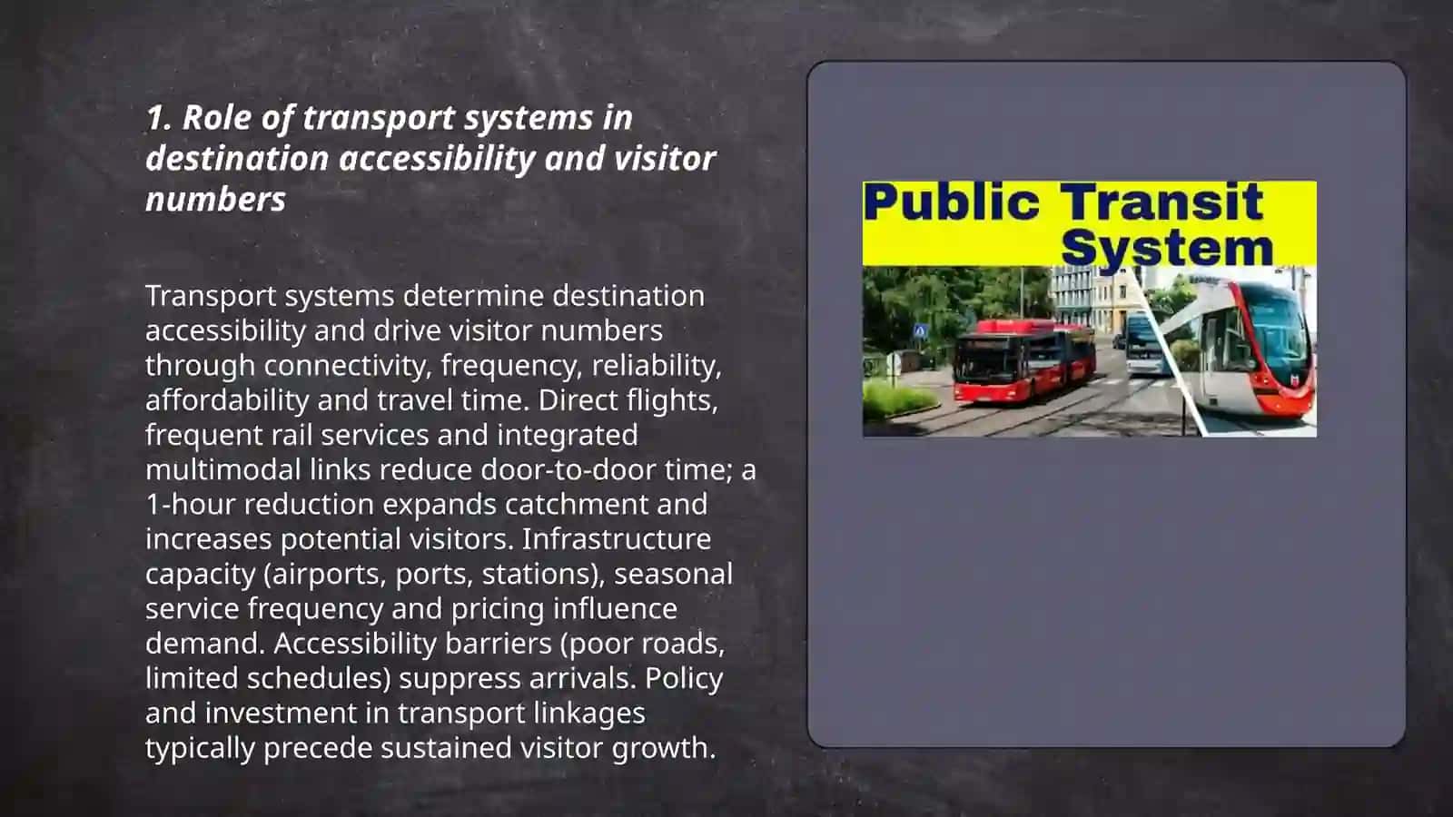 The role of transport systime in tourism development 3