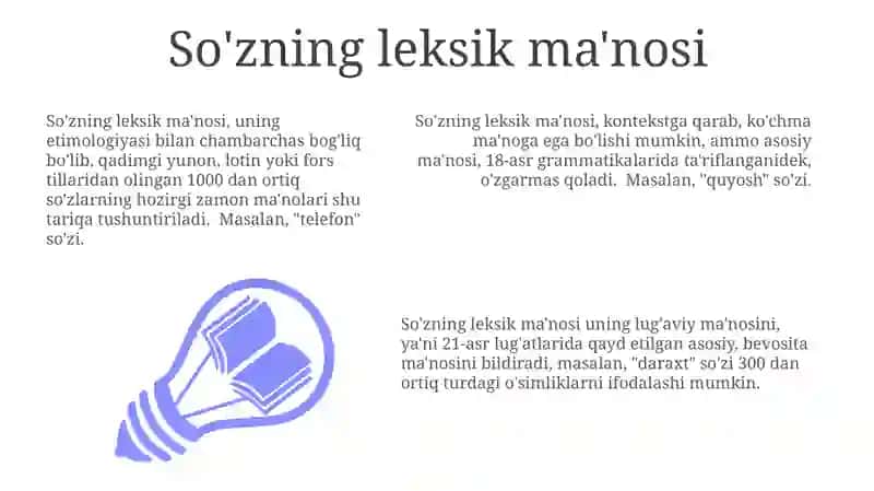 So'zning leksik ma'nosi 3