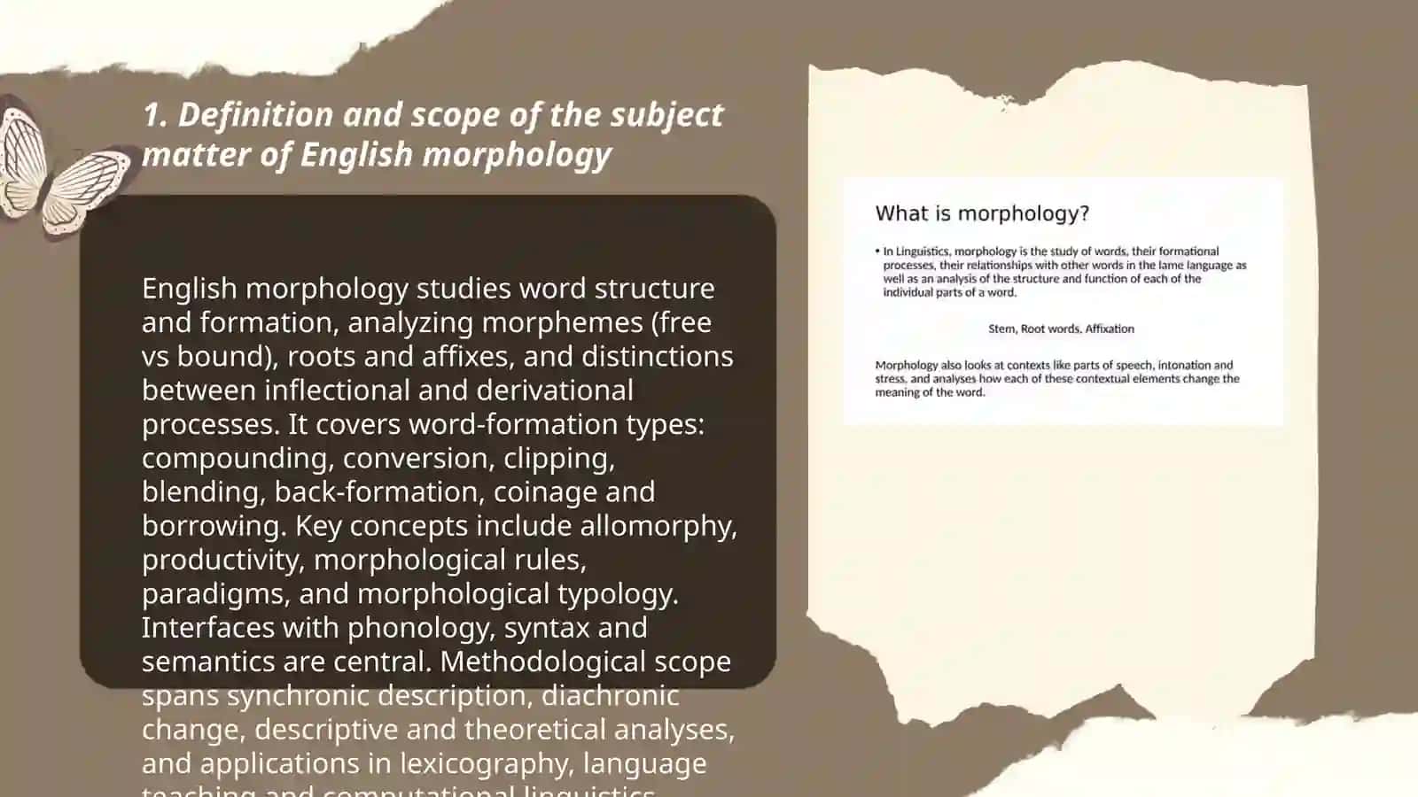 Subject Matter of English Morphology 3