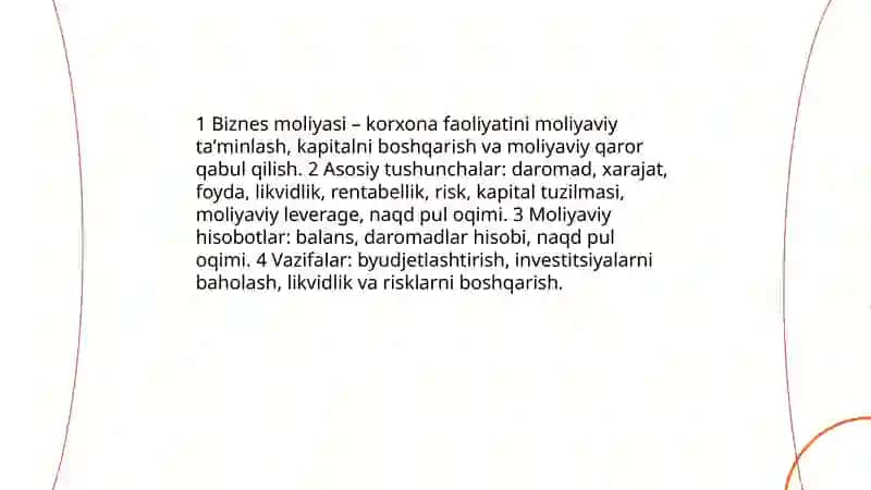 Biznes molisiga kirish 3
