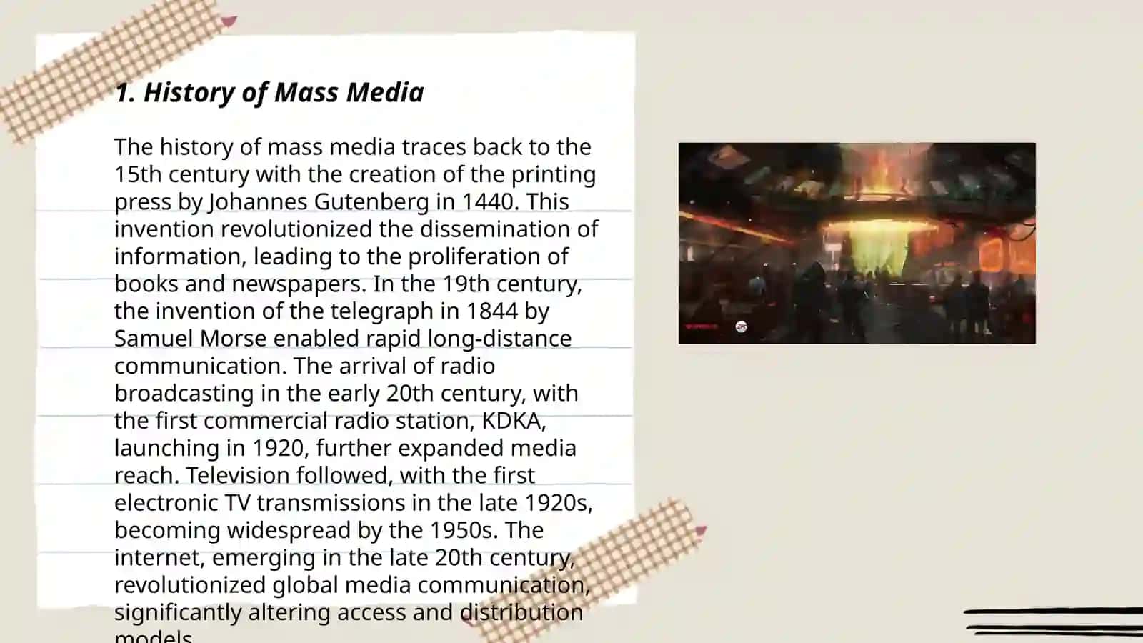 Mass media history 3