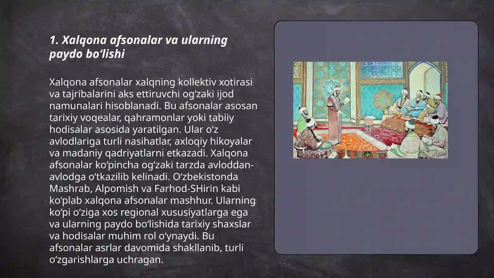Xalqona afsonalar badiiy tahlili 3