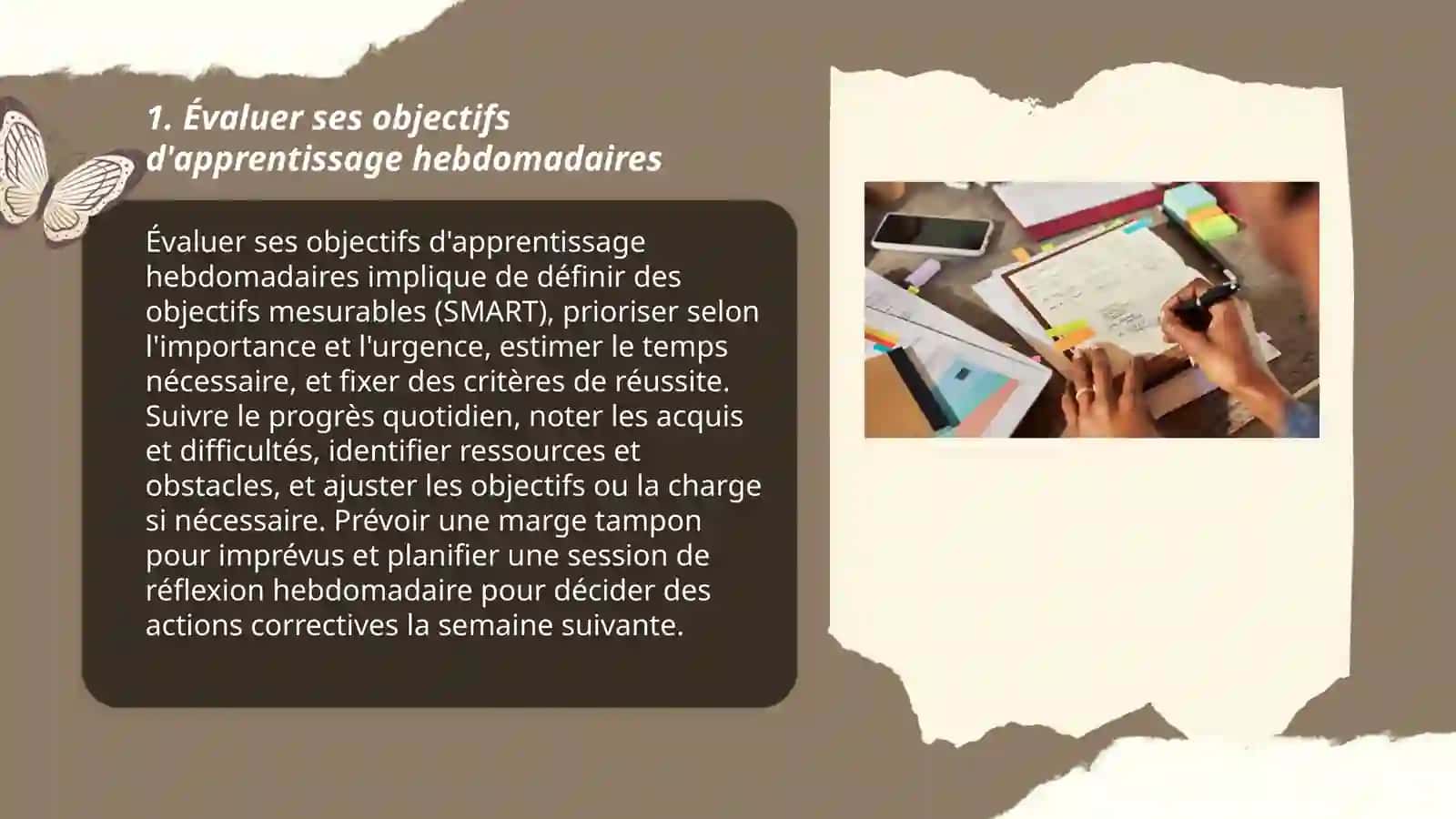 Créer un plan d’études hebdomadaire personnalisé 3