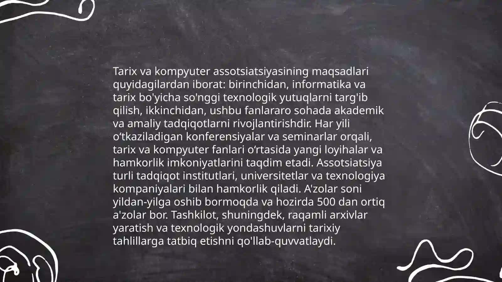 Tarix va kompyuter assotsiatsiyasi faoliyati 3