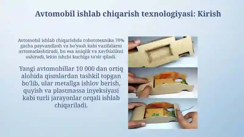 Avtomobil yasash texnologiyasi 3