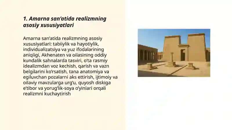 Amarna san’atida realizm 3