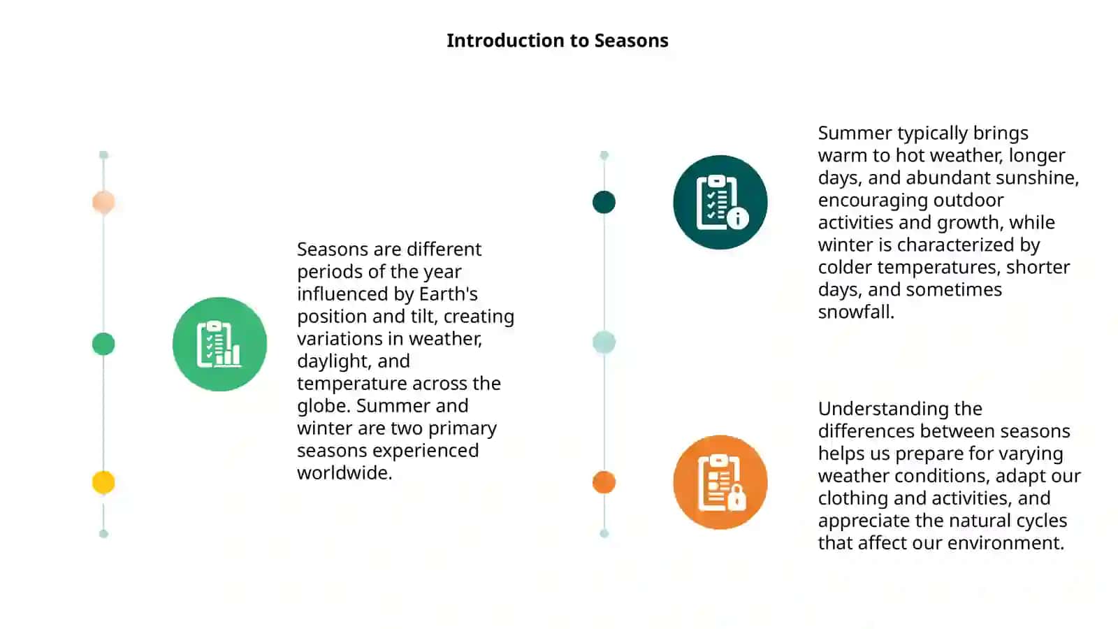 Seasons - Compare two seasons (e.g., summer and winter) 3