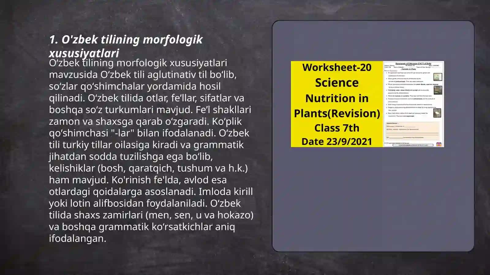 O'zbek tilining morfologik xususiyatlari 3