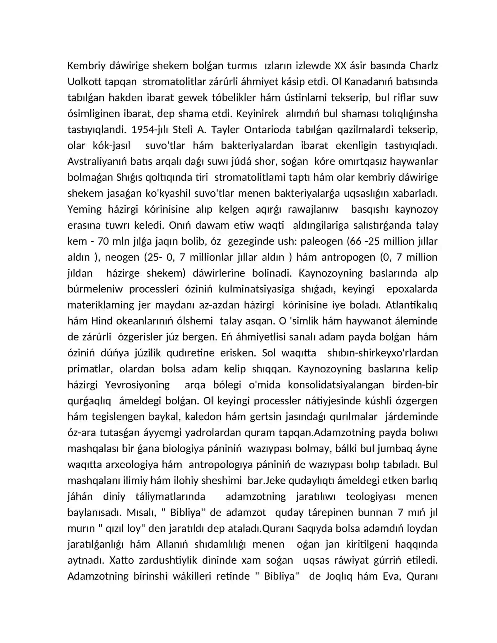 Adamnin' haywanat du'nyasınan ajralıp shıg'ıwı 3