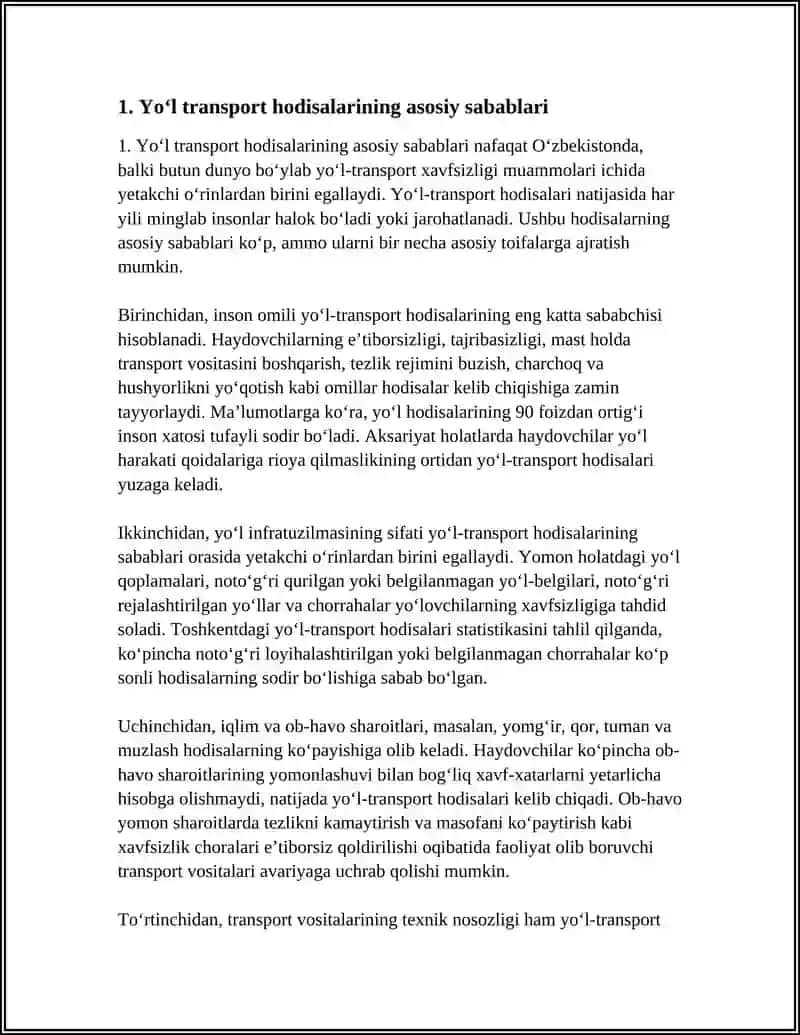 TRANSPORTDA XAFSIZLIK MUAMMOLARI 3