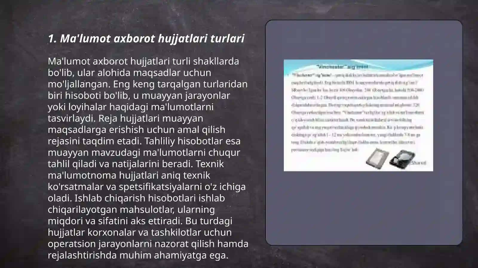 Ma'lumot axborot hujjatlari 3
