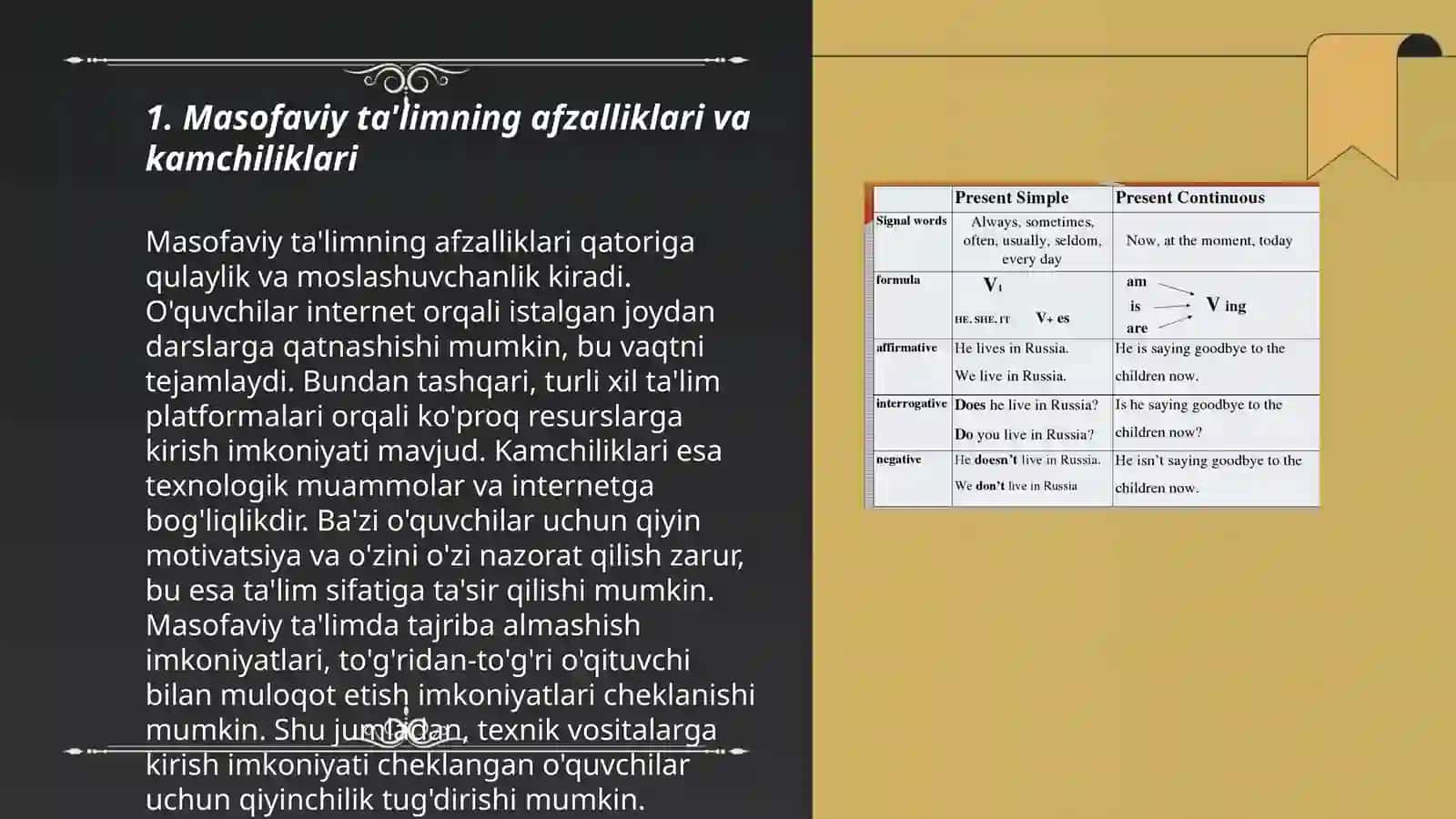 Zamonaviy taʼlim shakillari:masofaviy oʻqitish, mahorat darslari evristik metodlari 3
