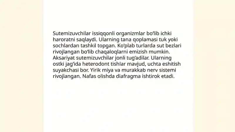 Sutemizuvchilar sinfi 3