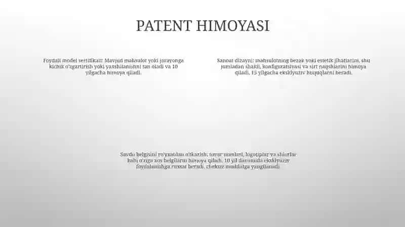 Patent huquqi 3