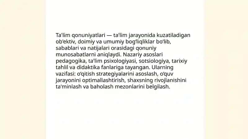 Ta'lim qonuniyatlari 3