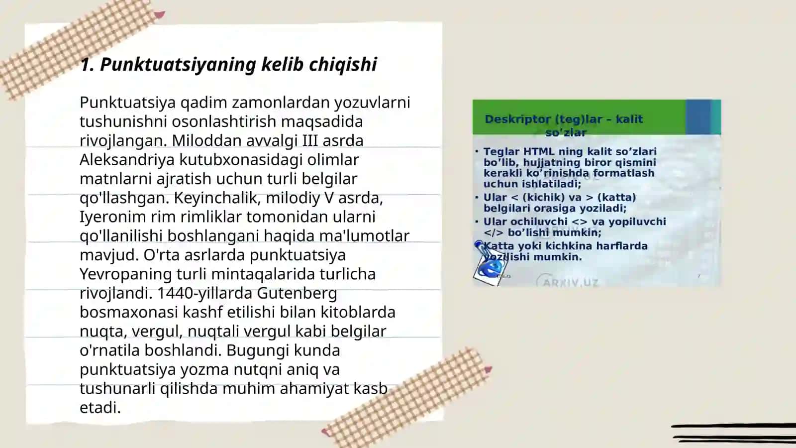 Punktuatsiya haqida umumiy malumot 3
