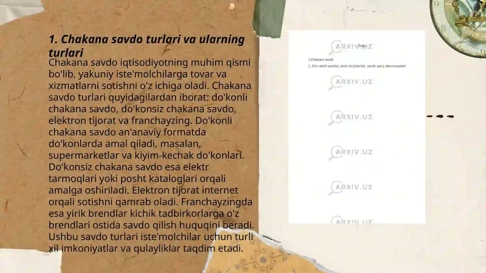 Chakana savdo turlari 3