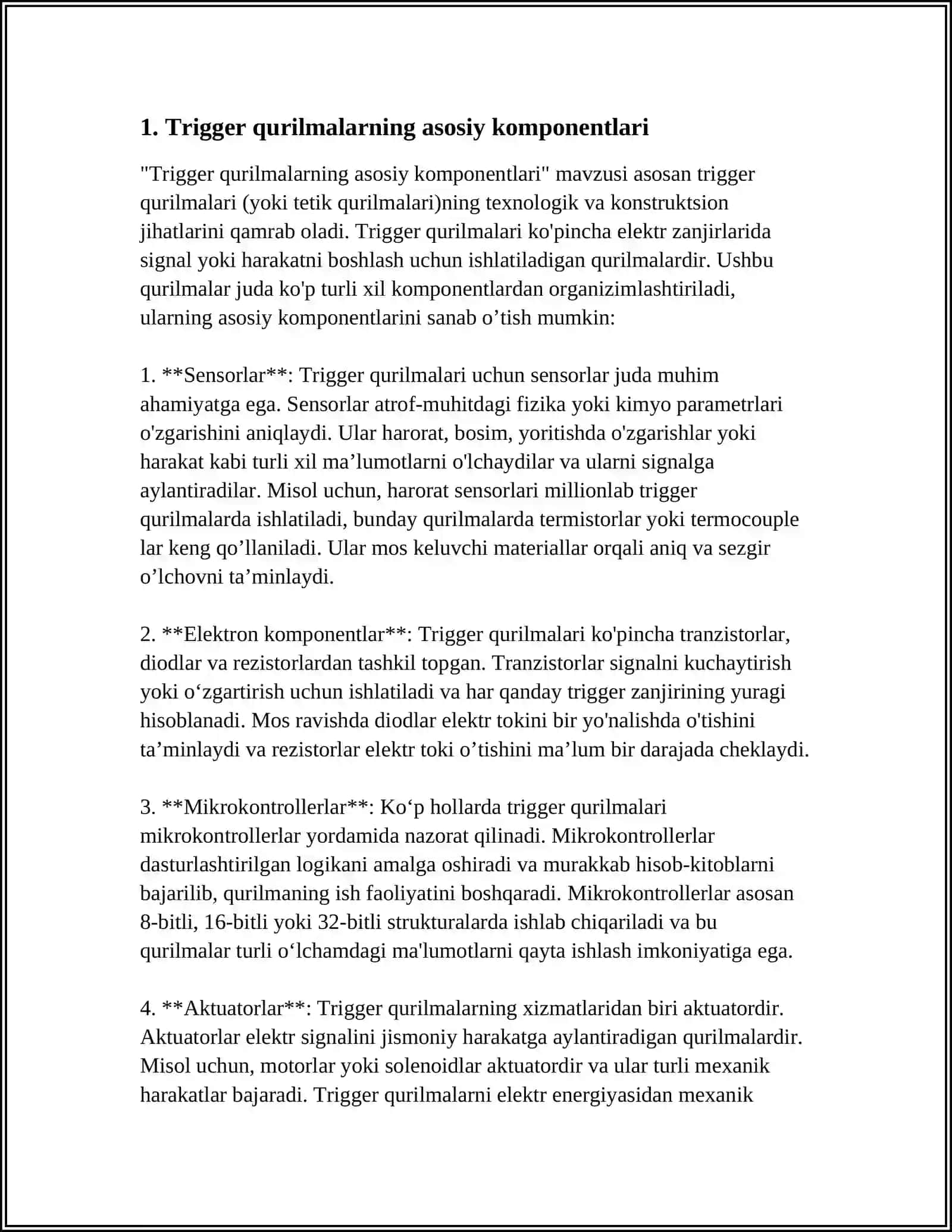 TRIGGER QURILMASINING SXEMOTEXNIKASI 3