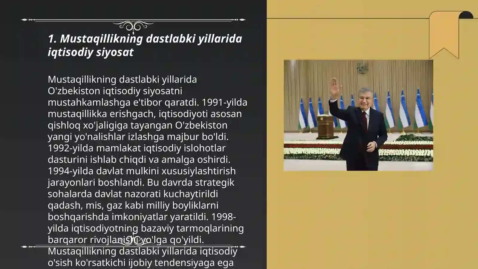 Mustaqillik yillarida xalq xo'jaligi va sanoat soxasidagi o'zgarishlar 3