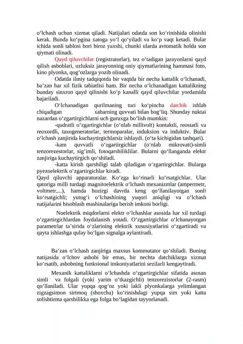 O‘LCHASH TEXNIKALARINI O‘RGANISH 3