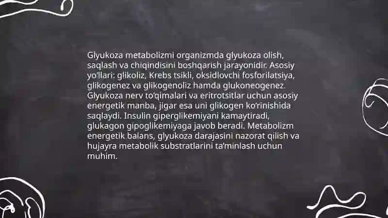 Glyukoza metabolizmi va uning ahamiyati 3