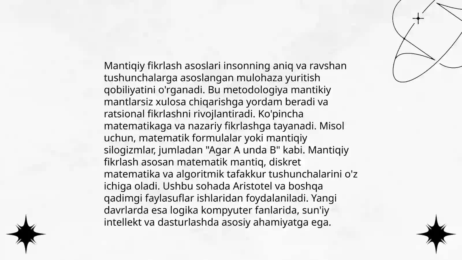 Jadval usuli yordamida mantiqiy masalalar 3