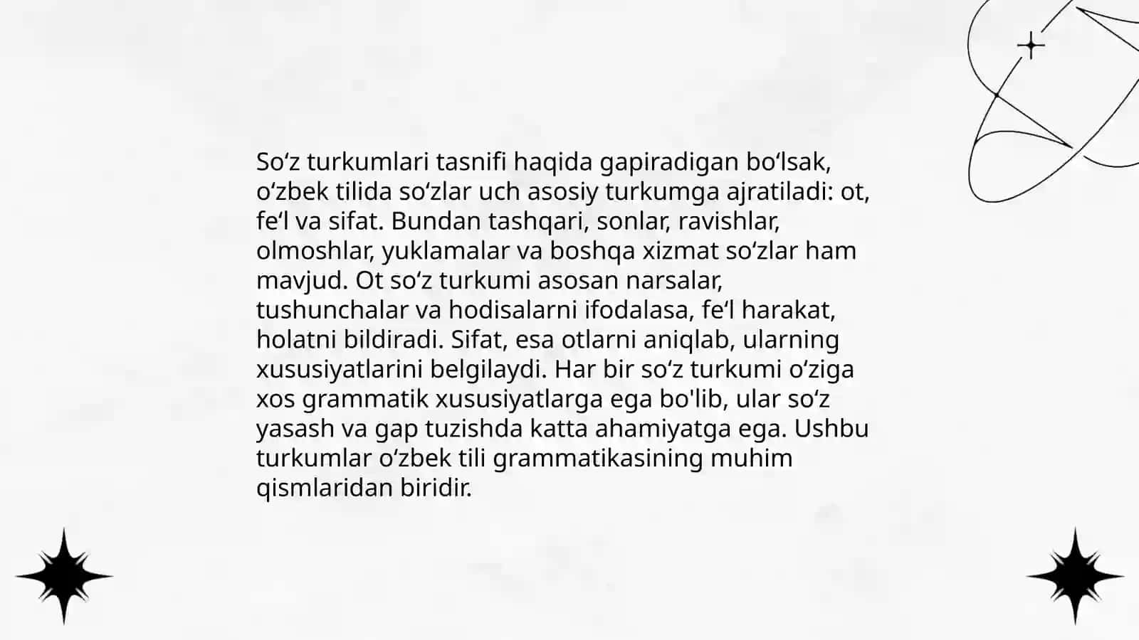 Soʻz turkumlari va ularni guruhlash tamoyillari 3