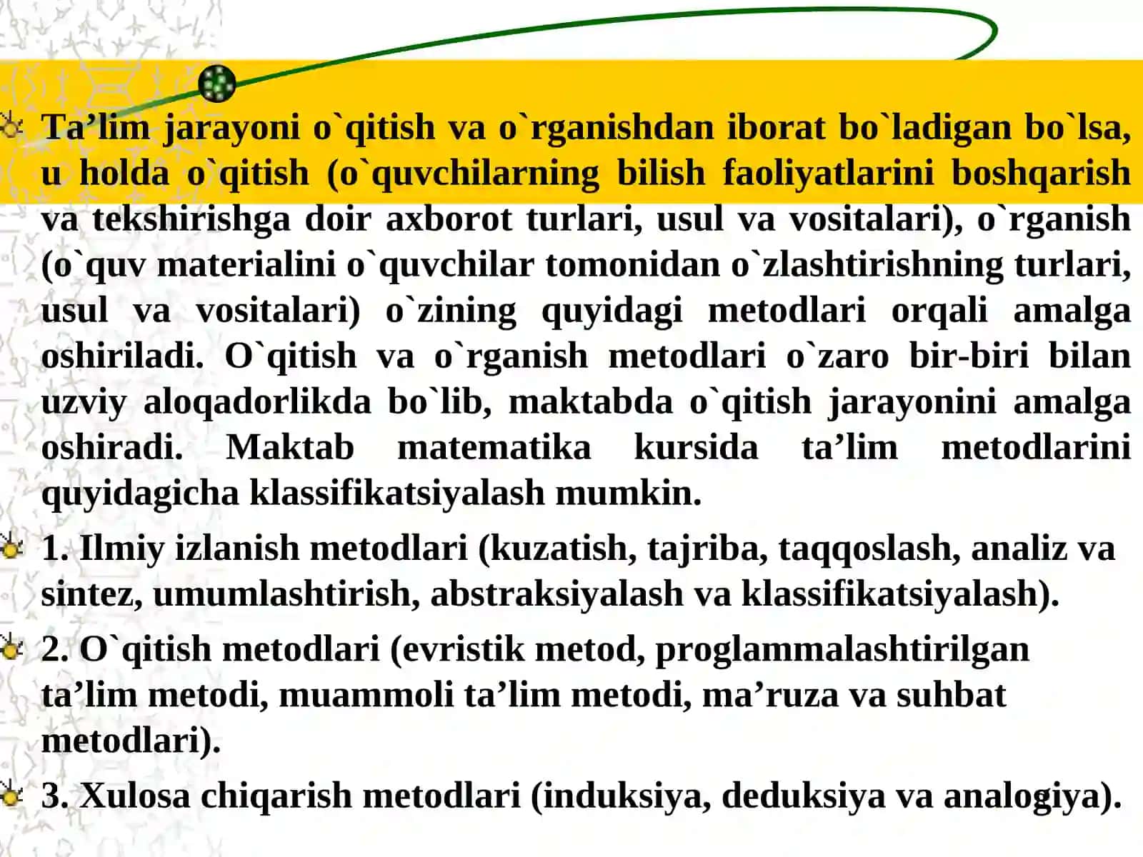 Matematikani o‘qitishdagi ilmiy usullar 3