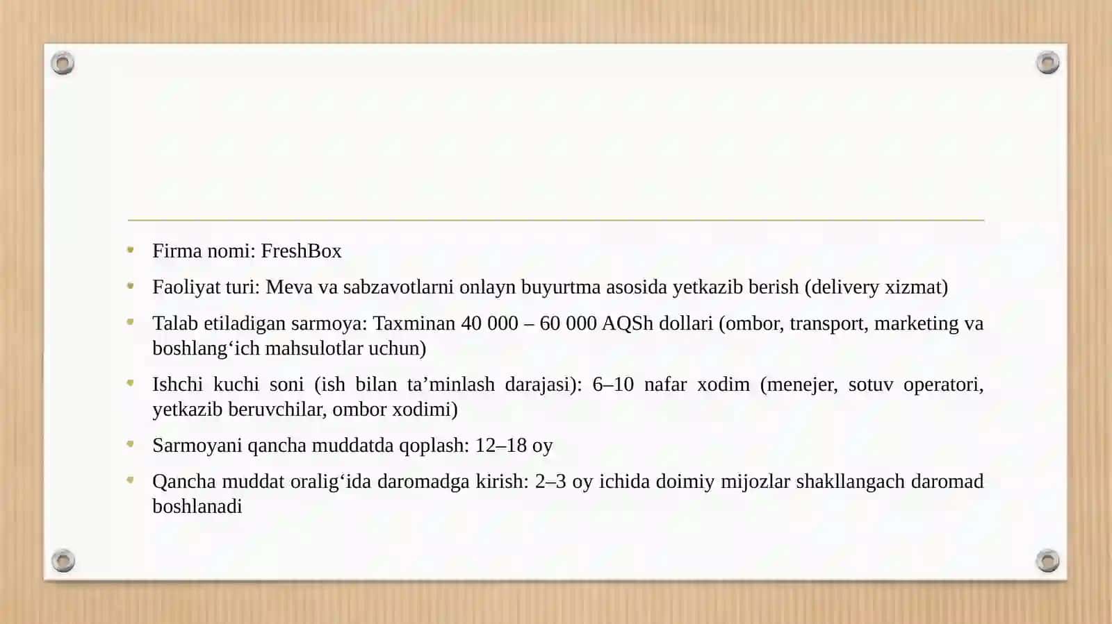 FreshBox Firmasi haqida 3