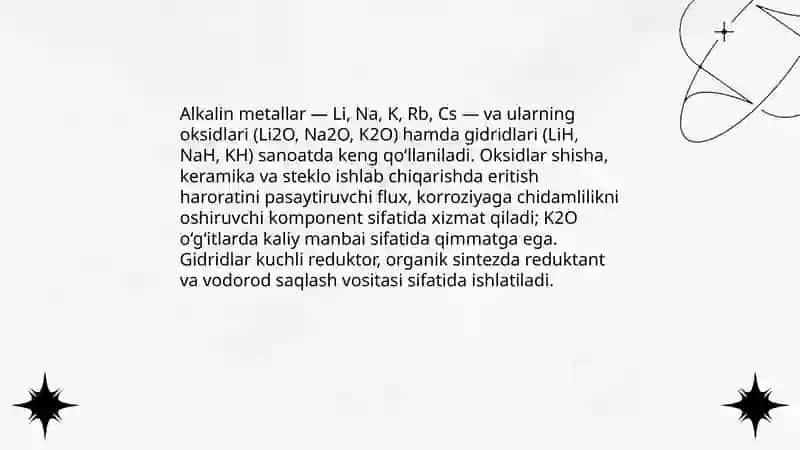 Guruh elementlarning binar birikmalari va sanoatdagi ahamiyati 3