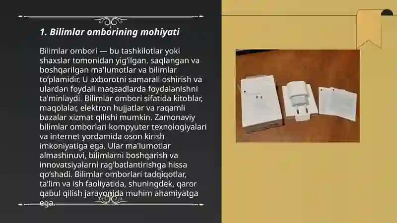 Bilim, bilimlar ombori va ekspert tizimlar 3