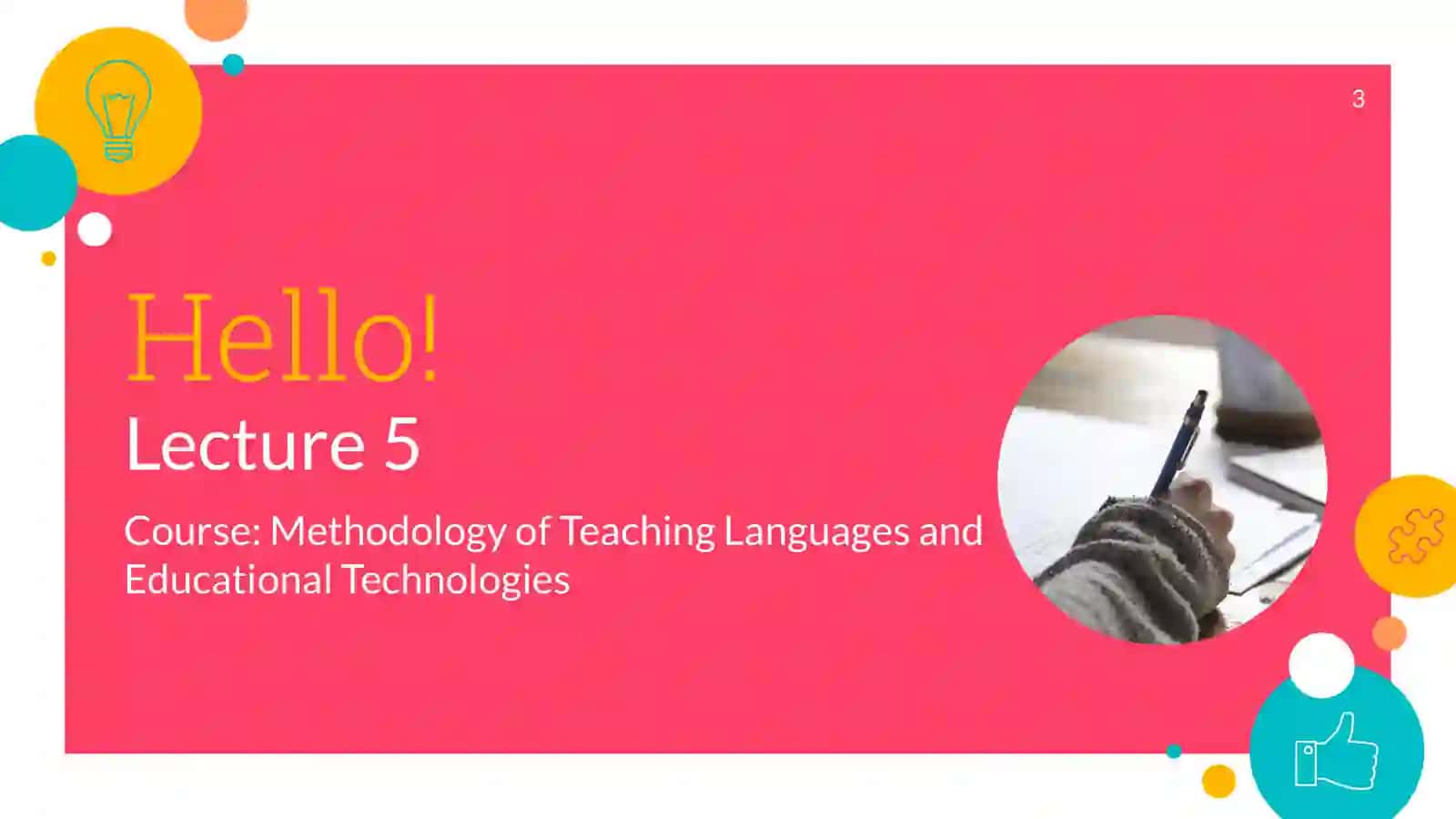 English Language Teaching Methodology 3