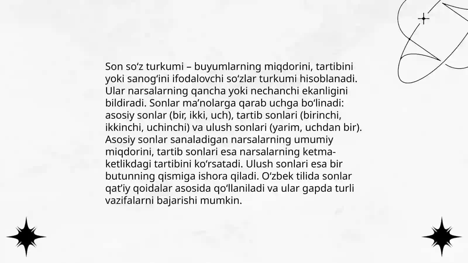 Son soʻz turkumi 3