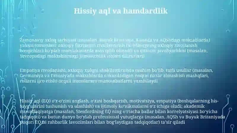 Zamonaviy axloq tarbiyasi 3