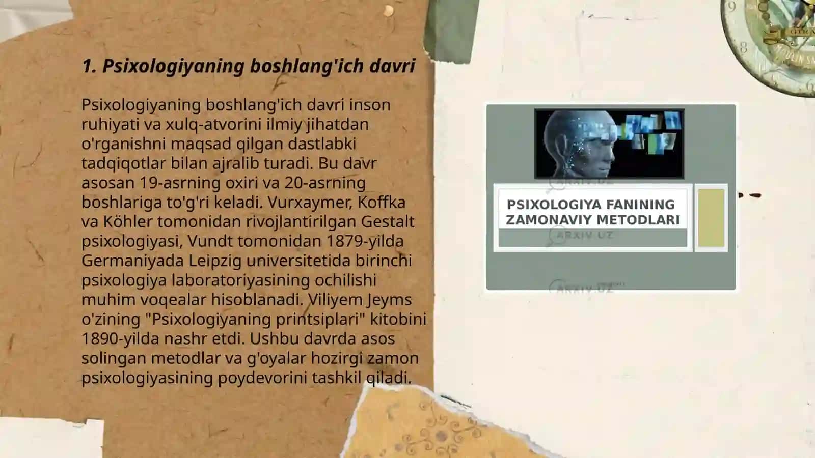 Psixologiyaning paydo bo'lish tarixi 3