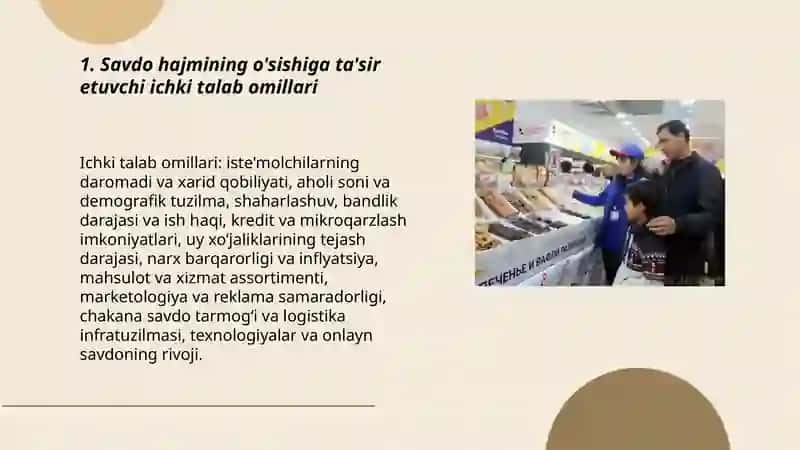 Savdo hajmining o'sishi 3