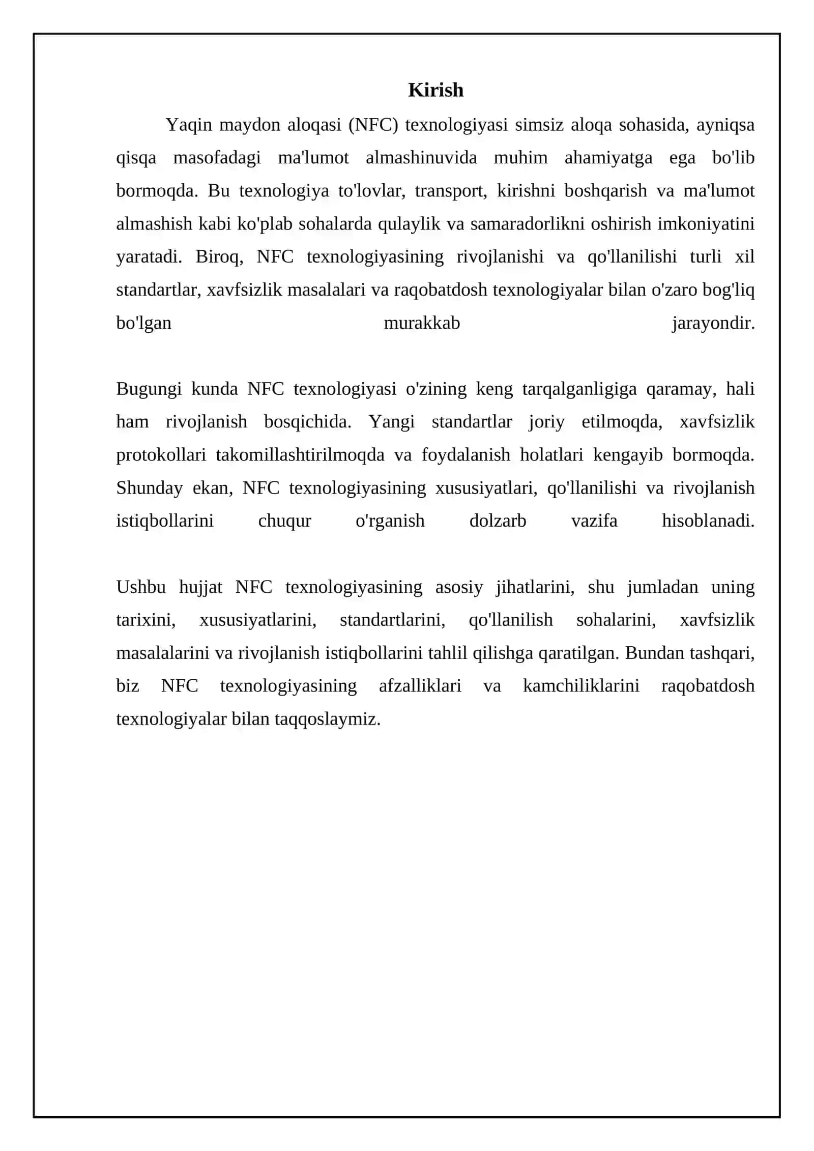 NFC texnologiyasining asosiy xususiyatlari va standartlari 3