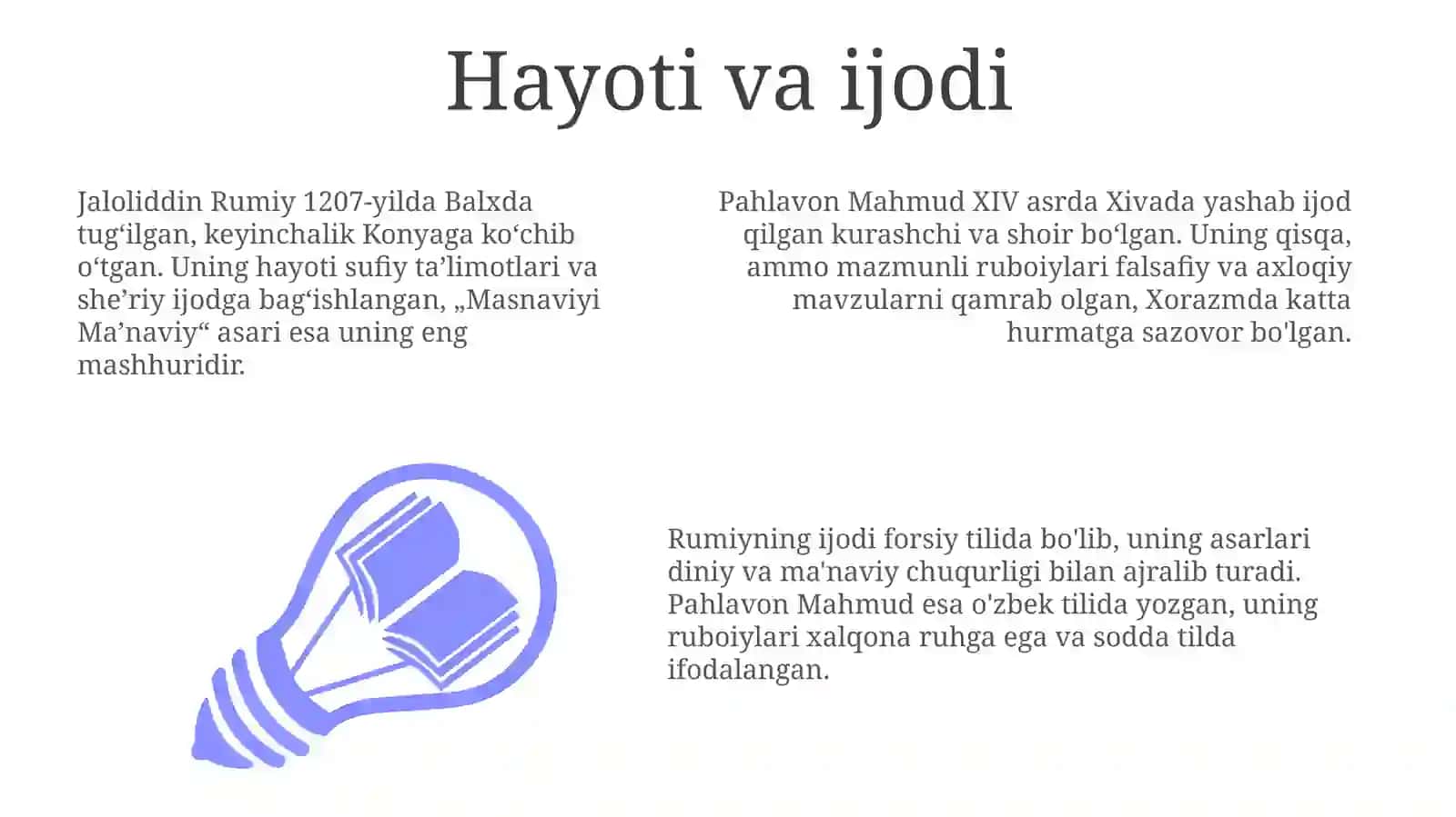 Jaloliddin Rumiy va Pahlavon Mahmud ruboiylaritahlili 3