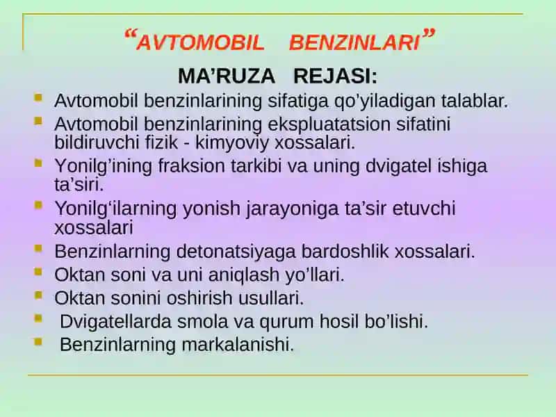Avtomobil benzinlari 3