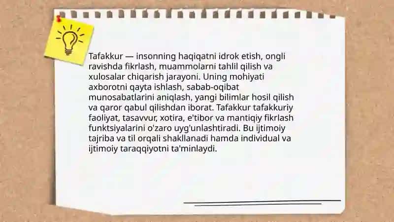 Tafakkur haqida tushuncha 3