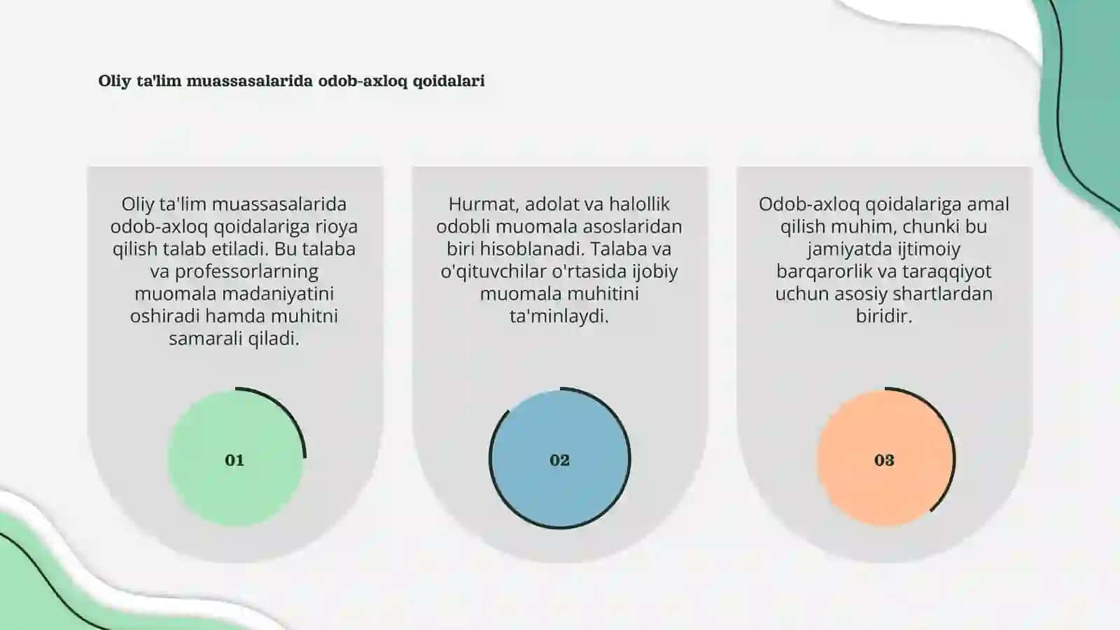 Oliy taʼlim muassasalarida odob -axloq qoidalari 3