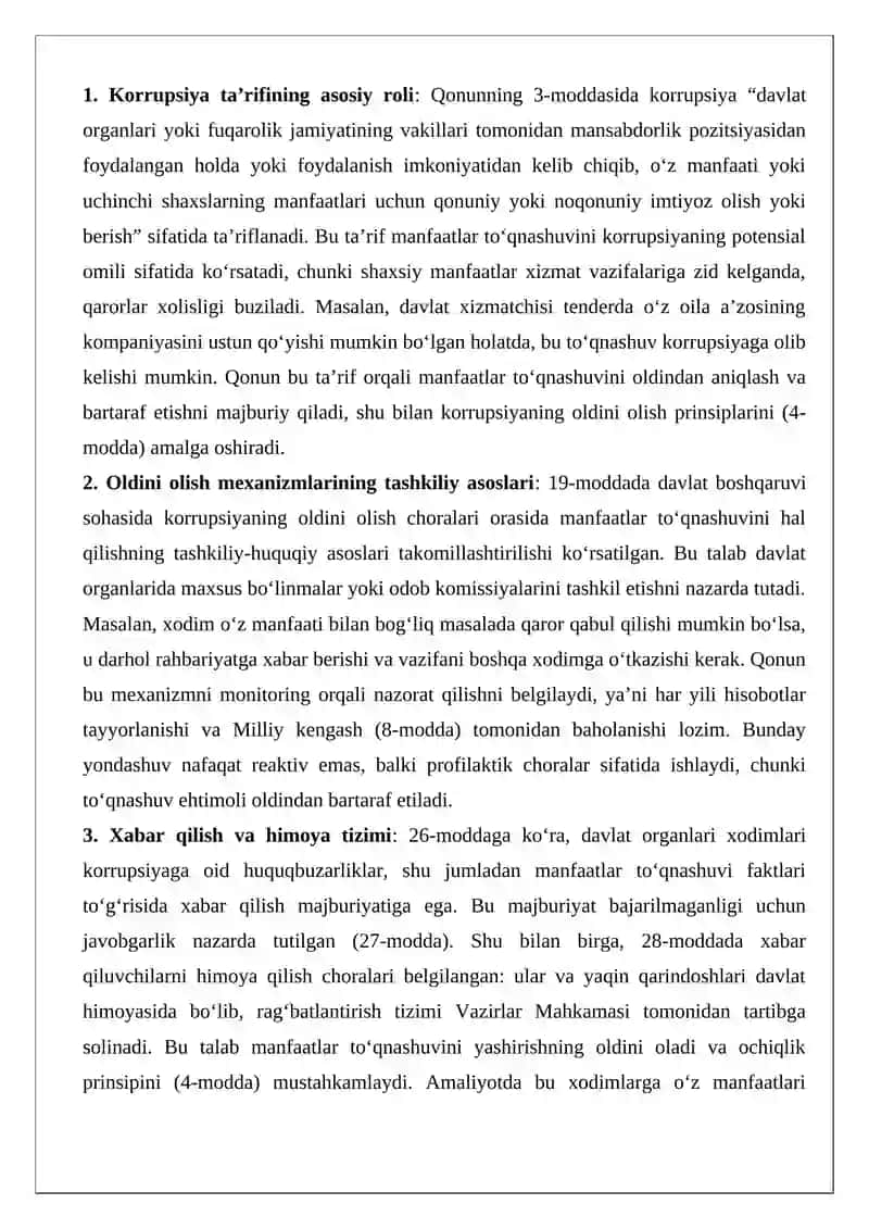 Manfaatlar to‘qnashuvini oldini olishga doir chora-tadbirlar 3