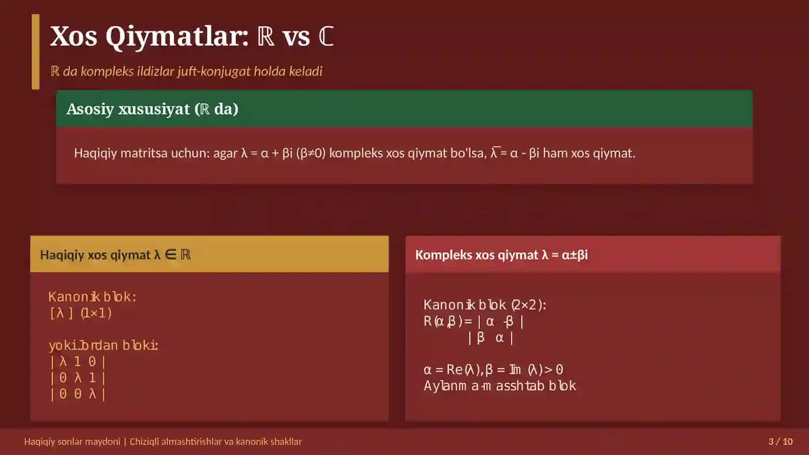 Chiziqli Almashtirishlar 3
