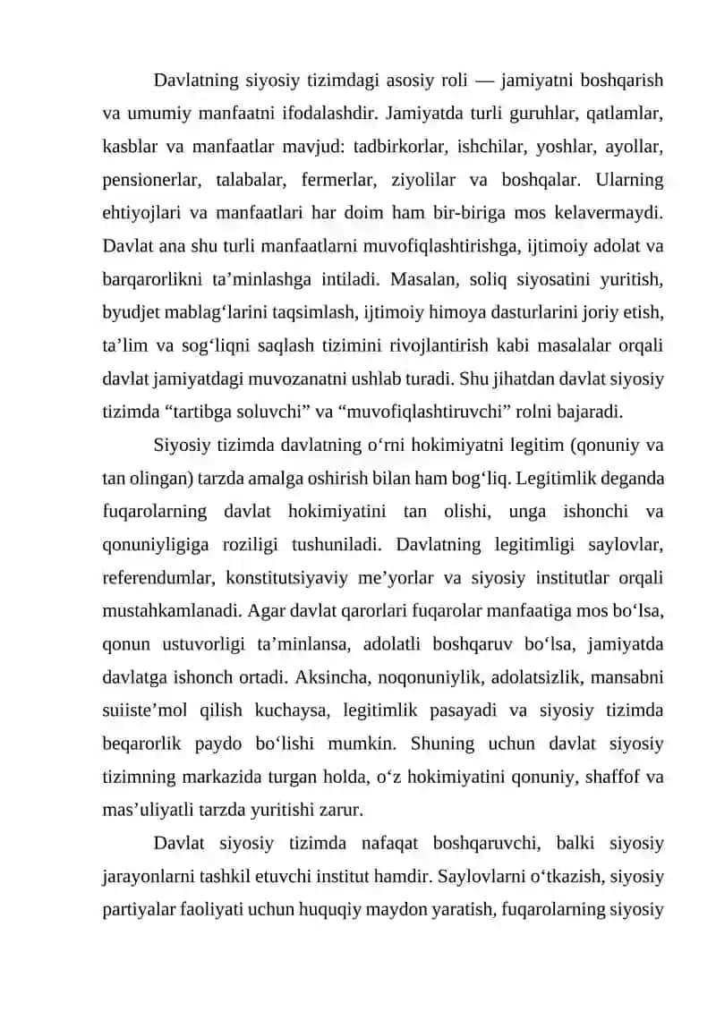 Jamiyat siyosiy tizimida davlat va jamoat birlashmalari 3