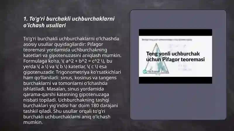 Pifagor teoremasi hayotiy tatbiqi 3