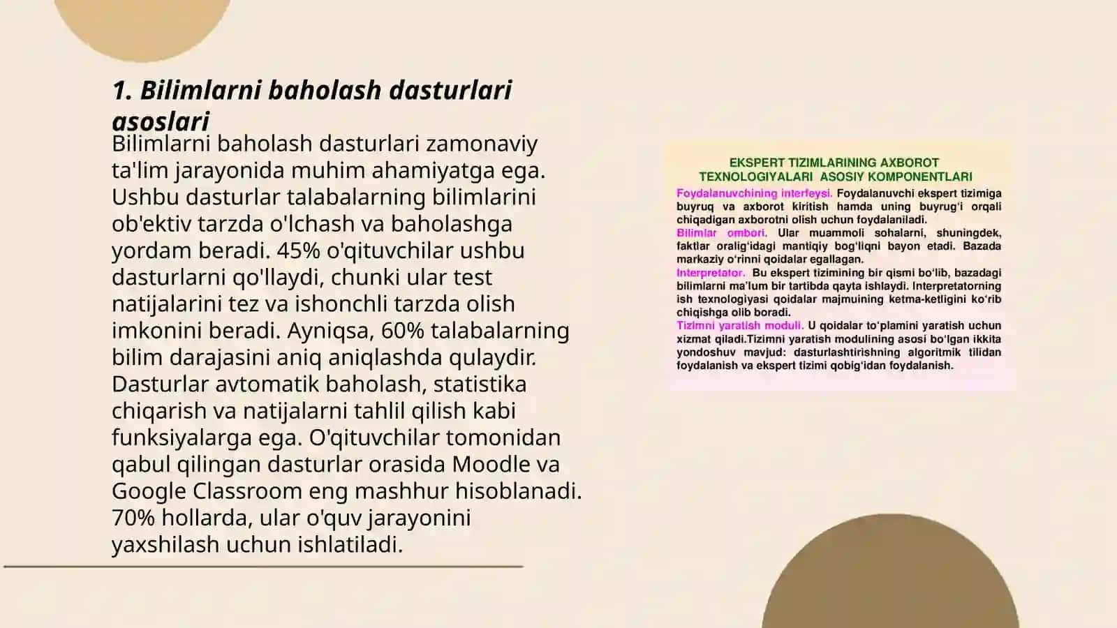 Bilimlarni baholash dasturlari 3