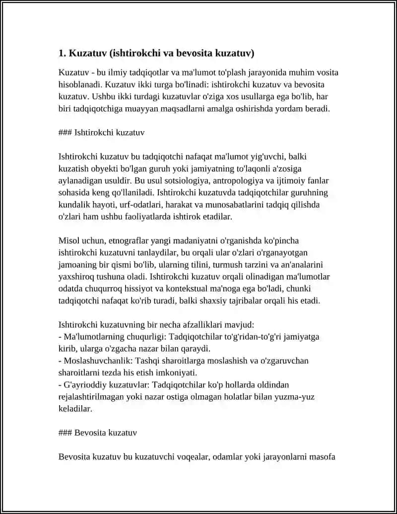 SHAXSNI O‘RGANISH METODLARI 3