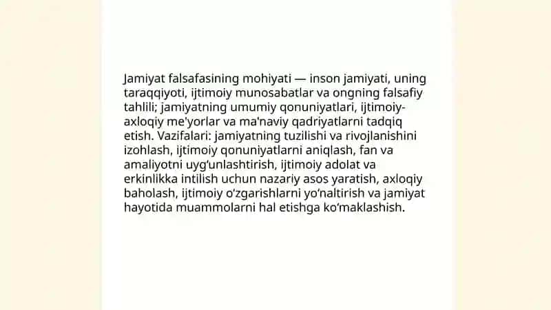 Jamiyat falsafasi 3