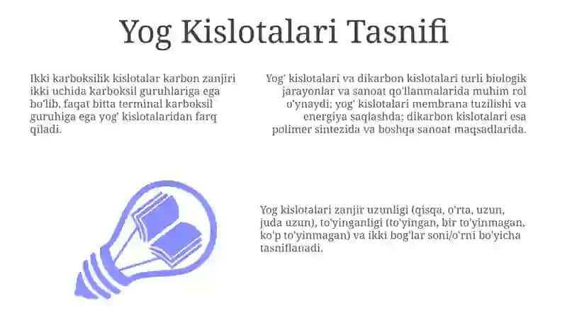 Yog Kislotalari va Dikarbon Kislotalar 3