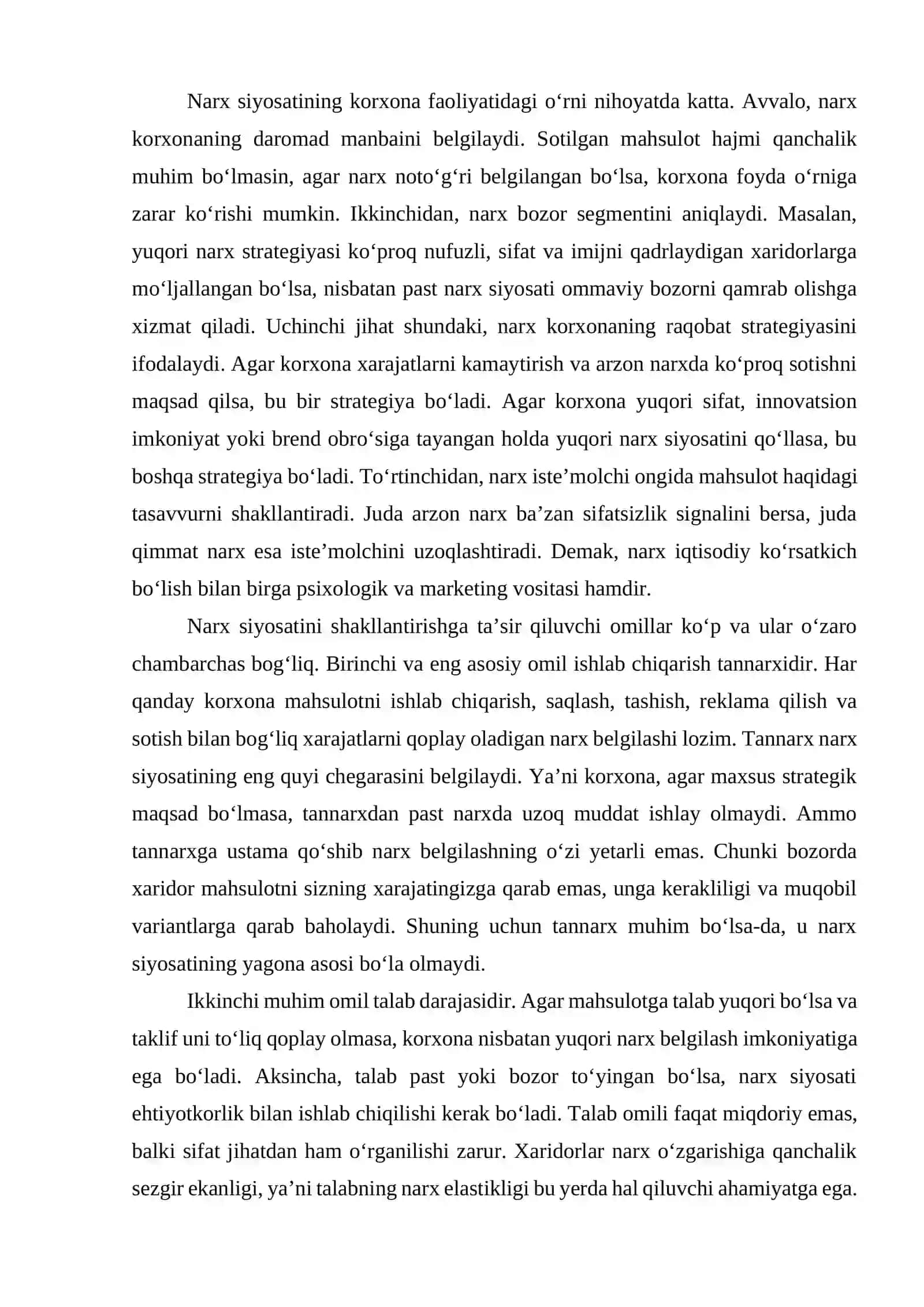 Narx siyosatini shakllantirish yo‘llari 3